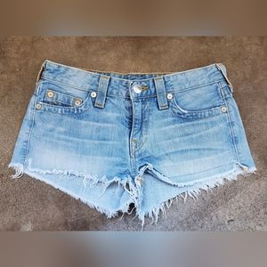 True Religion Women's Dana Cut-Off Jean Shorts Size 28